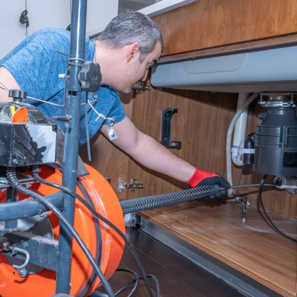 chinook plumbing plumber snaking drain under sink