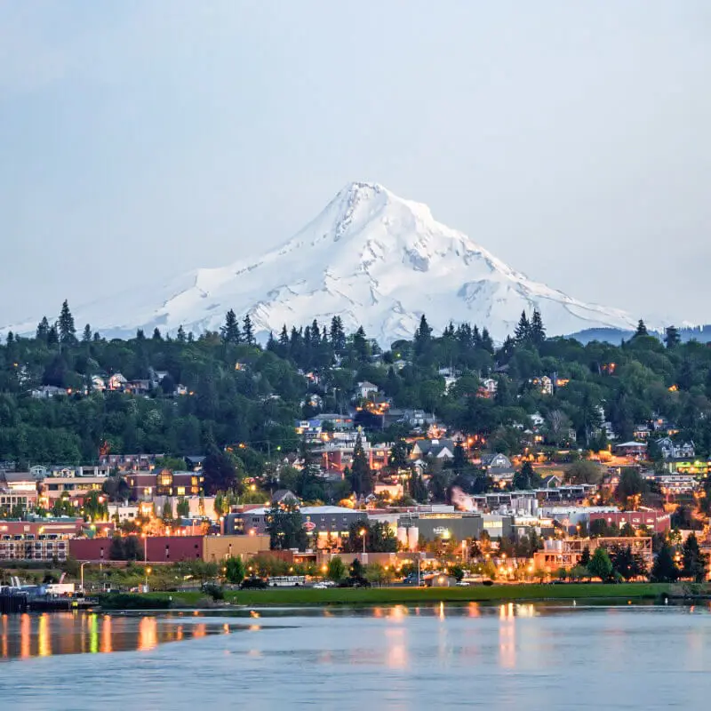 Hood River with Mt Hood in Background