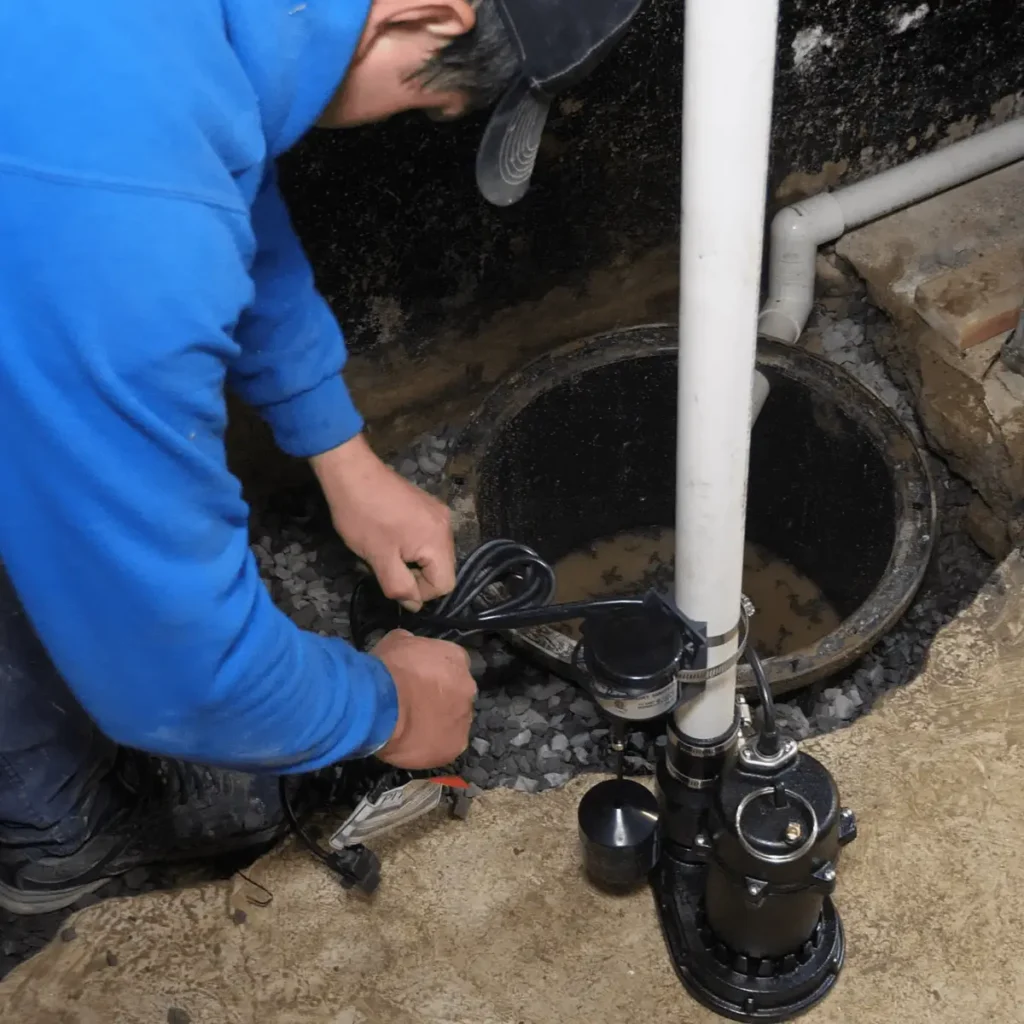 chinook plumbing plumber using sump pump