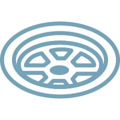 Kitchen Drain Cleaning button with icon