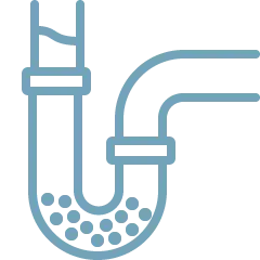 Drain and Sewer Cleaning button with icon
