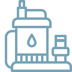 Pumps button with icon