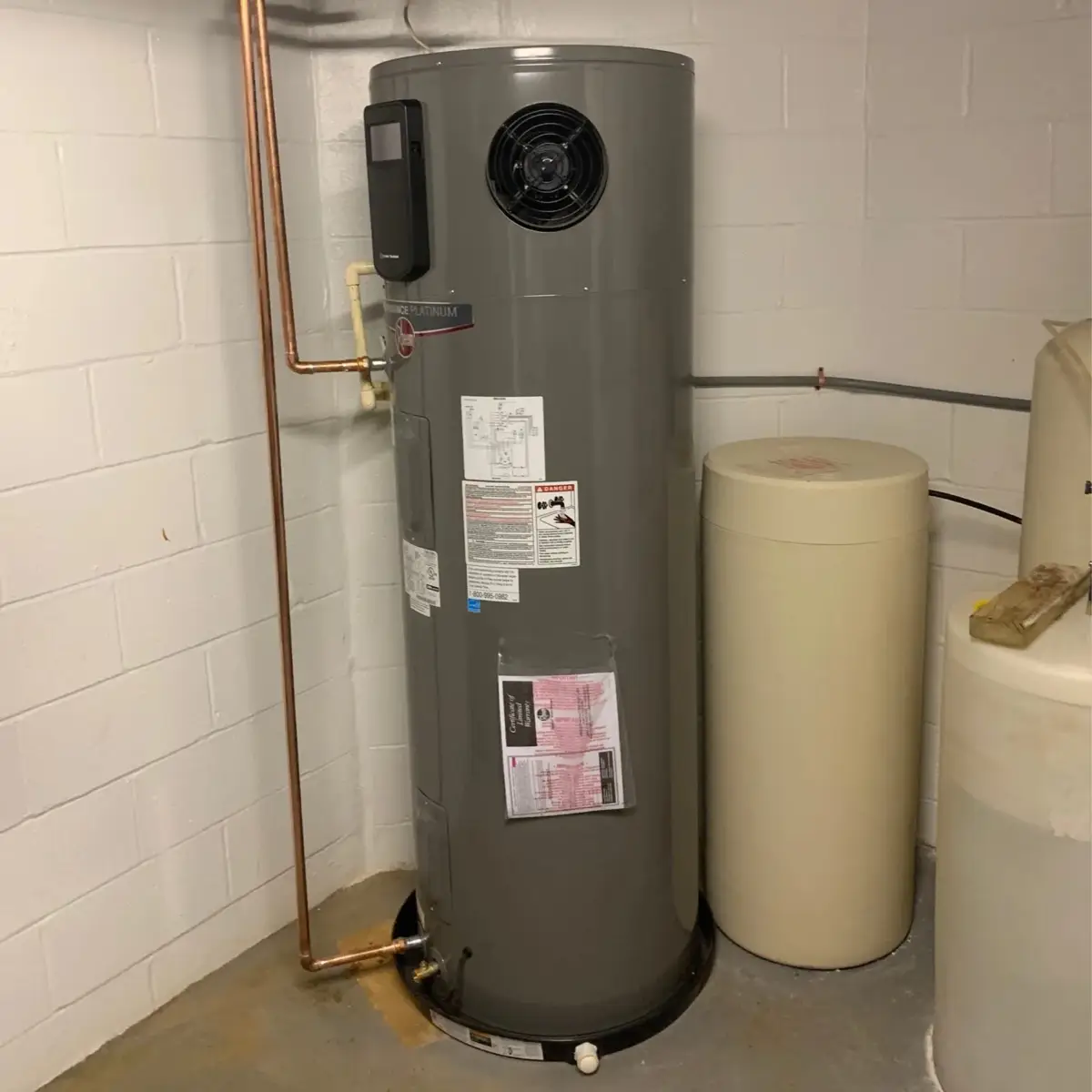 Standard gas or electric water heaters